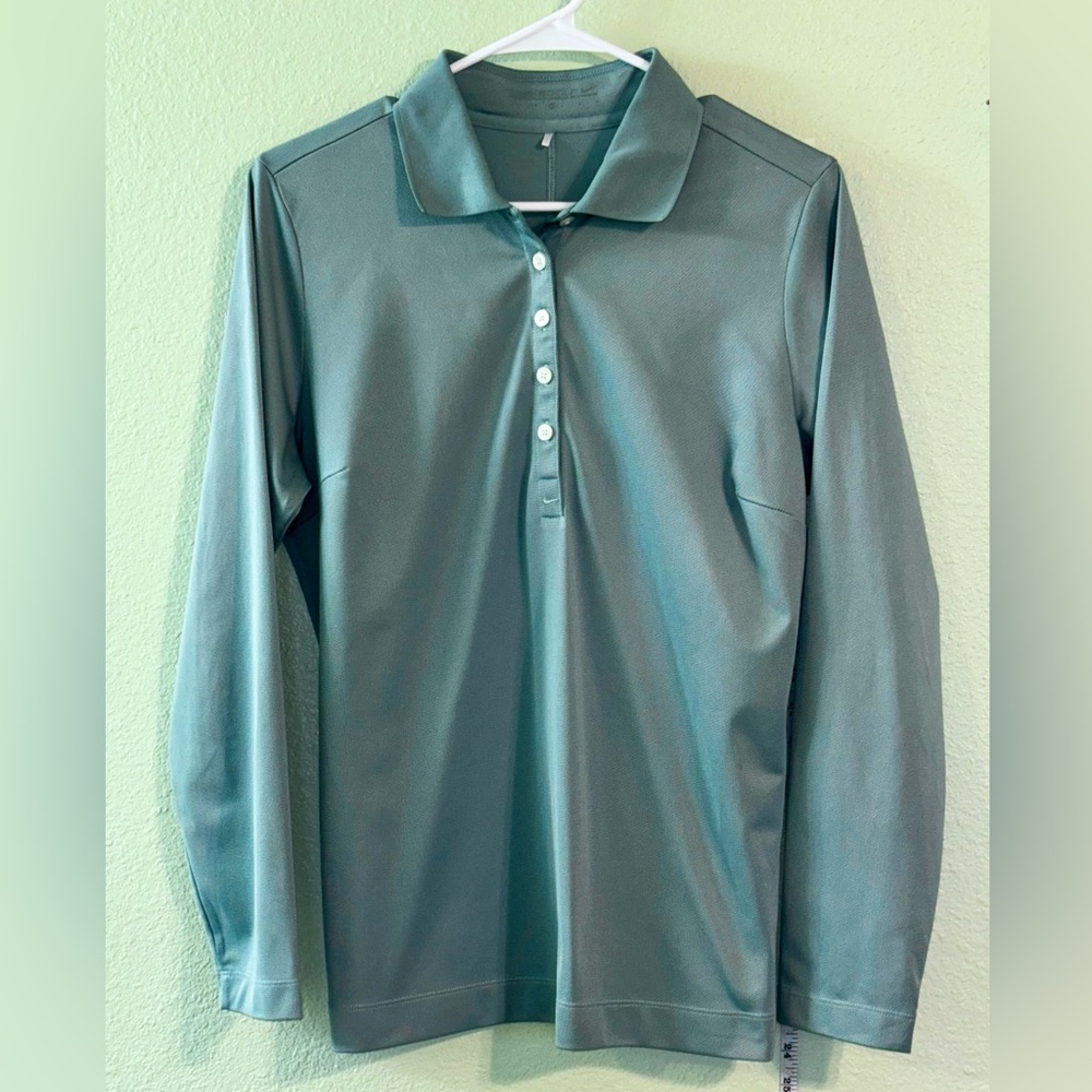 Nike Women's Polo Shirt - BlueGreen